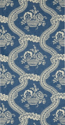 Pierre Frey FP160001 Les paniers fleuris Bleu Ancien luxus tapéta