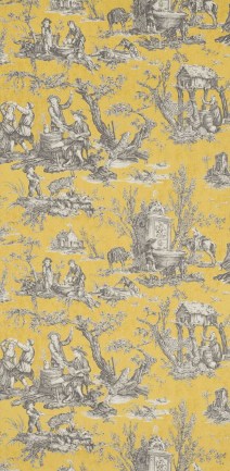 Pierre Frey FP195004 Coutances Primerose Yellow luxus tapéta