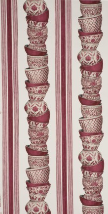 Pierre Frey FP197002 Ming Cranberry luxus tapéta