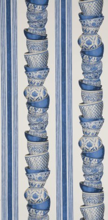Pierre Frey FP197003 Ming Saphire luxus tapéta
