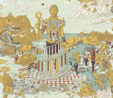 Pierre Frey FP430002 Rise Orage luxus tapéta