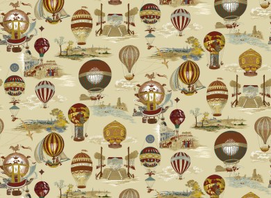 Pierre Frey FP431003 Les aeronefs Crème luxus tapéta