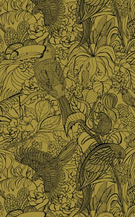 Pierre Frey FP440003 Costa rica Moutarde luxus tapéta