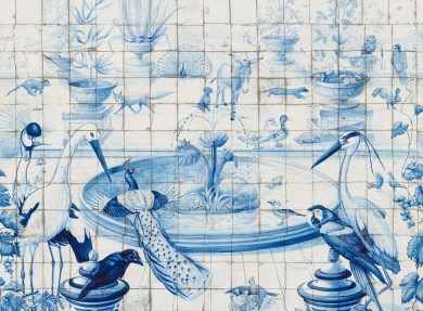 Pierre Frey FP523001 Lisboa Paon luxus tapéta