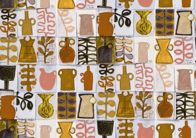 Pierre Frey FP478002 Esquisses Moutarde luxus tapéta