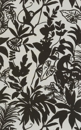 Pierre Frey FP495001 Happy monkey Noir luxus tapéta
