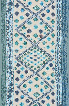 Pierre Frey FP620003 La yourte du nomade Azur luxus tapéta