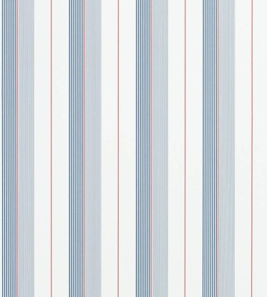 Ralph Lauren Aiden Stripe Navy-Red-White tapéta - Paisley Home