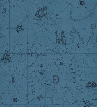 Ralph Lauren Searsport Map Atlantic tapéta