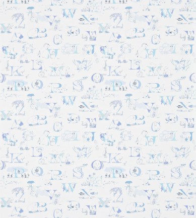 Sanderson Alphabet Zoo Blue tapéta - Paisley Home