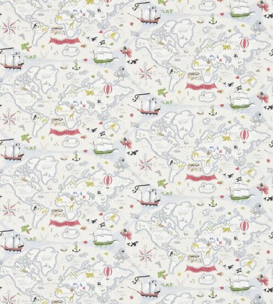 Sanderson Treasure Map Vanilla/Multi tapéta - Paisley Home