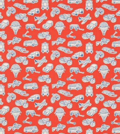 Sanderson Vrooom Red/Indigo textil - Paisley Home