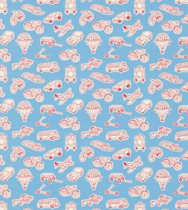 Sanderson Vrooom Sky Blue/Red textil - Paisley Home