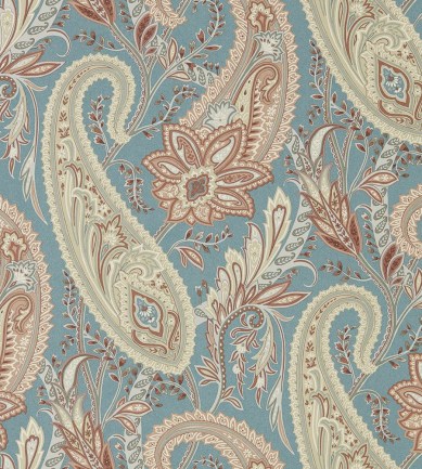 Sanderson Cashmere Paisley Teal / Spice tapéta - Paisley Home