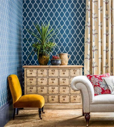 Sanderson Empire Trellis Linen / Cream tapéta - Paisley Home