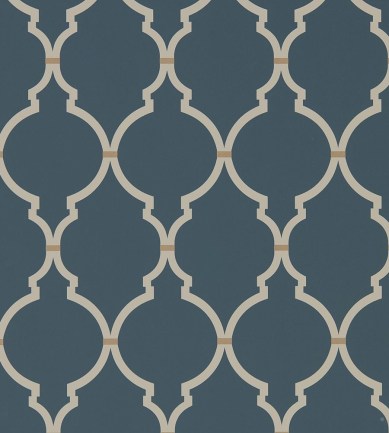 Sanderson Empire Trellis Indigo / Linen tapéta - Paisley Home