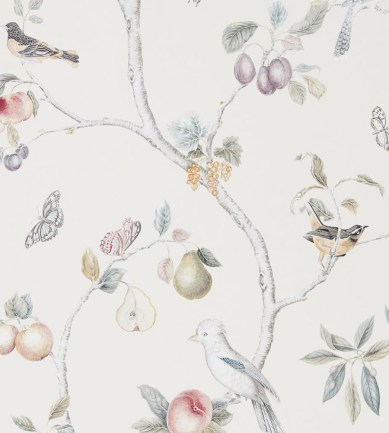 Sanderson Fruit Aviary Cream / Multi tapéta - Paisley Home