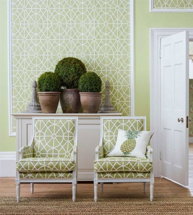 Sanderson Garden Plan Canvas tapéta - Paisley Home