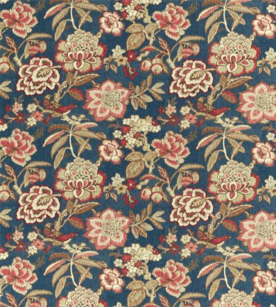 Sanderson Indra Flower Indigo-Cherry textil
