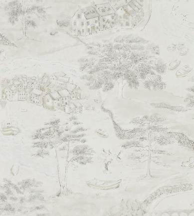 Sanderson Sea Houses Chalk/Silver tapéta