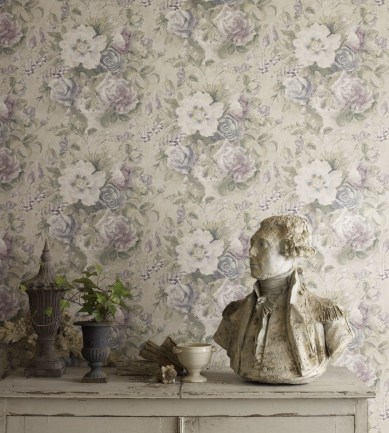Sanderson Giselle Silver/Pewter tapéta - Paisley Home