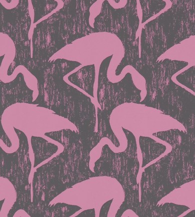 Sanderson Flamingos Charcoal/Pink tapéta - Paisley Home