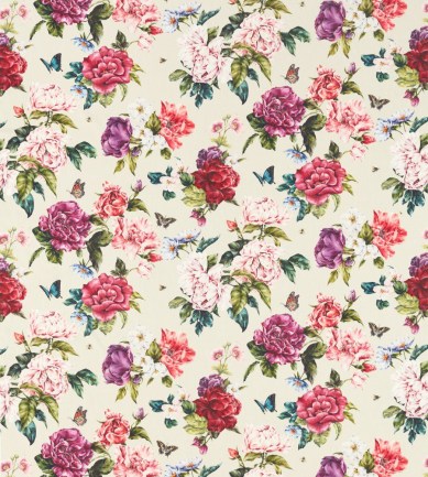 Sanderson Summer Peony Fuchshia-Rose textil
