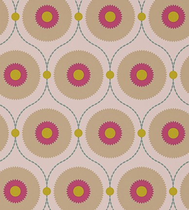 Sanderson Starla Lime/Cerise tapéta - Paisley Home