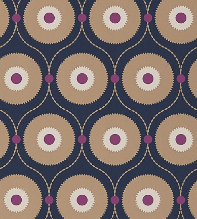 Sanderson Starla Indigo/Bronze tapéta - Paisley Home