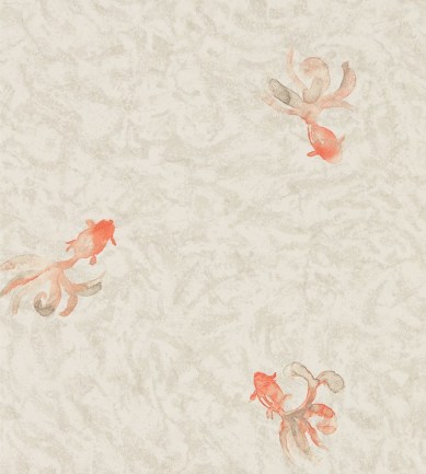 Sanderson Fantail Cream/Orange tapéta - Paisley Home