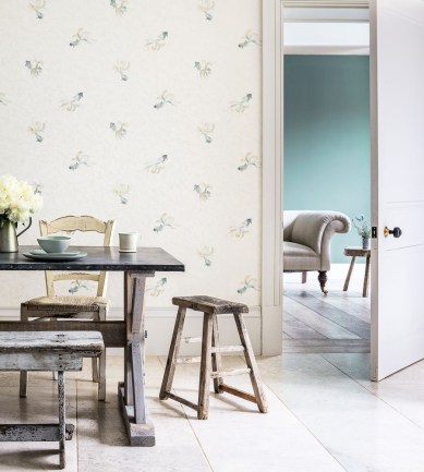 Sanderson Fantail Ivory/Flint tapéta - Paisley Home