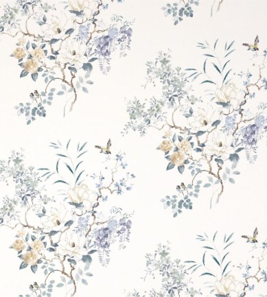 Sanderson Magnolia & Blossom Mineral/Teal textil - Paisley Home