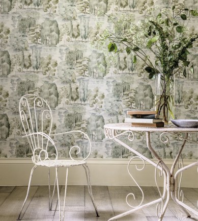 Sanderson Waterperry Willow/Olive tapéta - Paisley Home