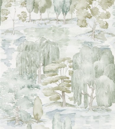 Sanderson Waterperry Willow/Olive tapéta - Paisley Home