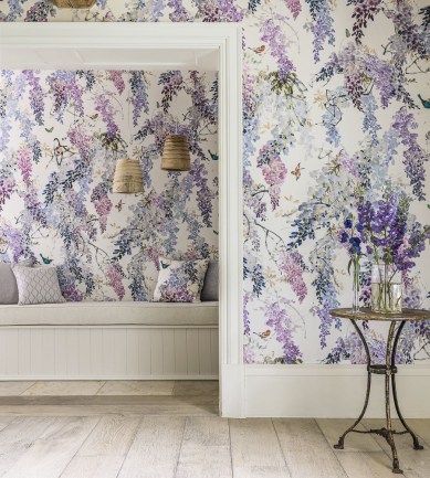 Sanderson Wisteria Fall Panel A Lilac tapéta - Paisley Home