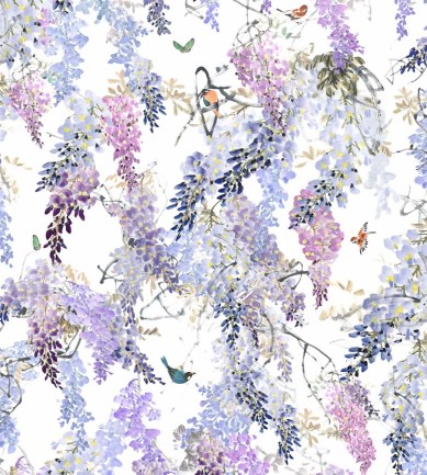 Sanderson Wisteria Fall Panel B Lilac tapéta - Paisley Home