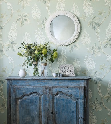 Sanderson Chestnut Tree Coral/Bayleaf tapéta - Paisley Home