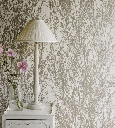 Sanderson Meadow Canvas White/Grey tapéta - Paisley Home