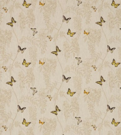 Sanderson Wisteria & Butterfly Linen/Citrus textil - Paisley Home