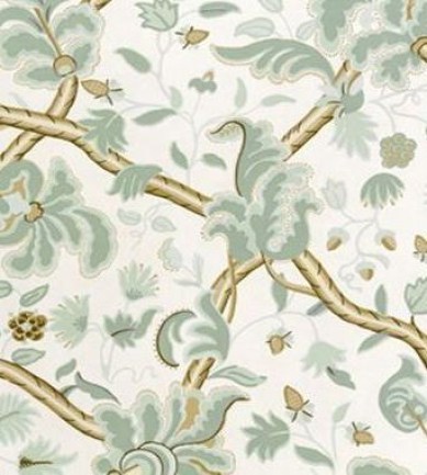 Thibaut Denmark Aqua on Cream 839T6030  tapéta - Paisley Home