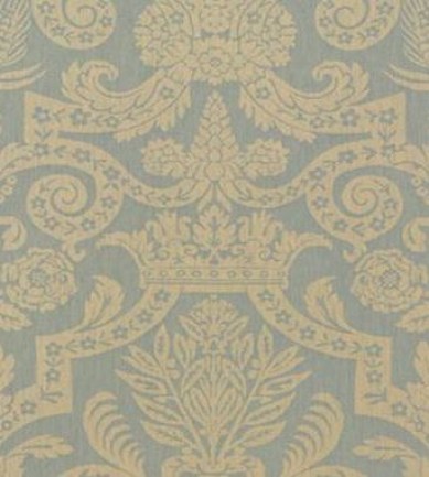 Thibaut Harvard Damask Pearl on Aqua 839T6025  tapéta - Paisley Home