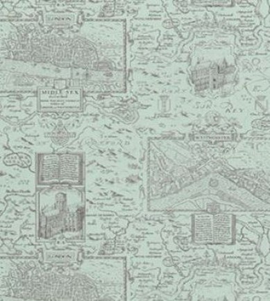 Thibaut London Map Aqua 839T6009  tapéta - Paisley Home