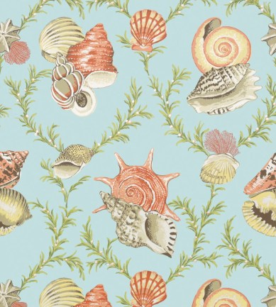 Thibaut Sumba Shell Sky Blue tapéta - Paisley Home