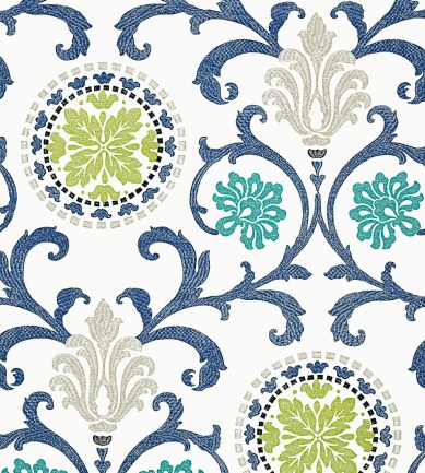 Thibaut Banyan Green and Blue tapéta - Paisley Home