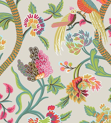 Thibaut Janta Bazaar Flax tapéta - Paisley Home