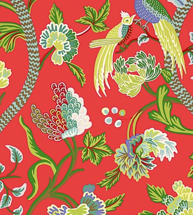 Thibaut Janta Bazaar Red tapéta - Paisley Home