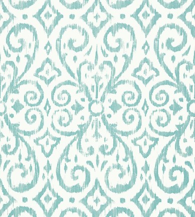 Thibaut Patara Ikat Aqua tapéta - Paisley Home
