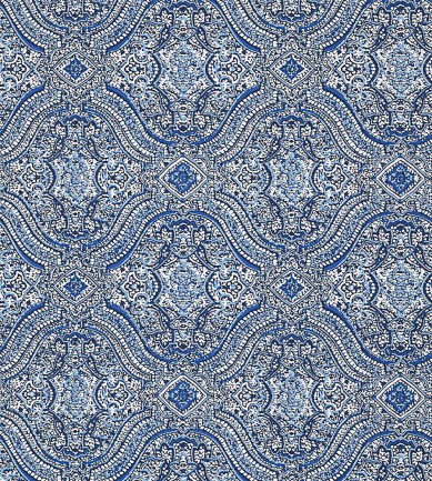 Thibaut Tulsi Block Print Navy tapéta - Paisley Home