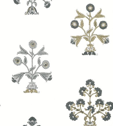 Thibaut Indian Flower Black and White tapéta