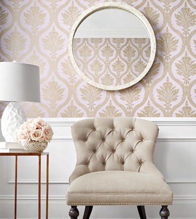 Thibaut Clessidra Aqua tapéta - Paisley Home